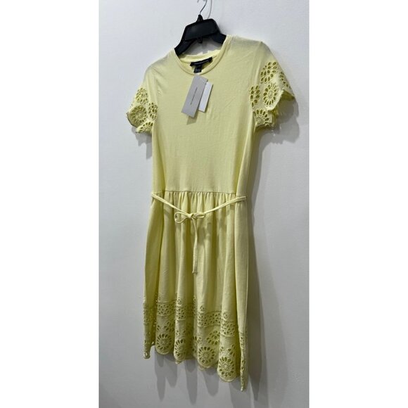 NWTD French Connection Size 0 Santoline Jersey Dress Yellow MSRP $98 - Picture 10 of 11